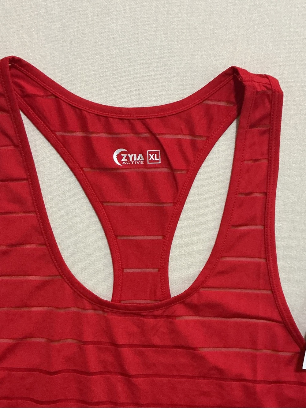 C9 by Champion Red Striped Racerback Tank & Teal Solid Racerback Tank Duo - Picture 2 of 11